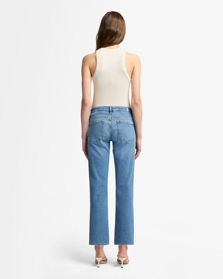 7 For All Mankind Calie Straight Ankle Jeans in Fancy