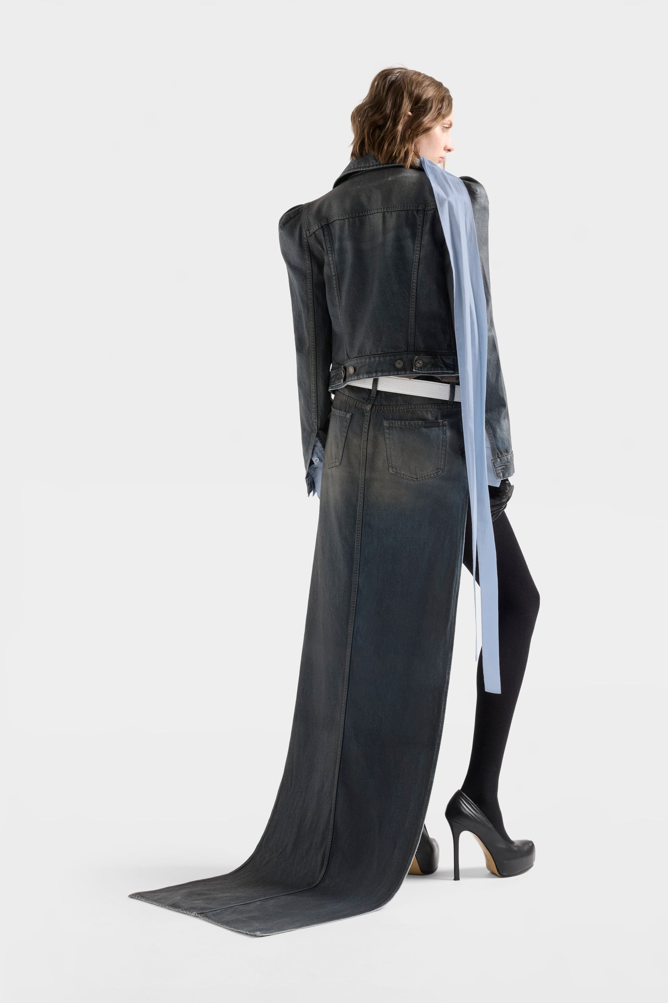 7 For All Mankind Puff Sleeve Trucker in Nolita