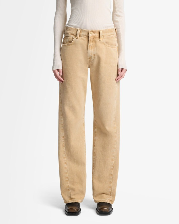 7 For All Mankind Twisted Tess Trouser in Sandline