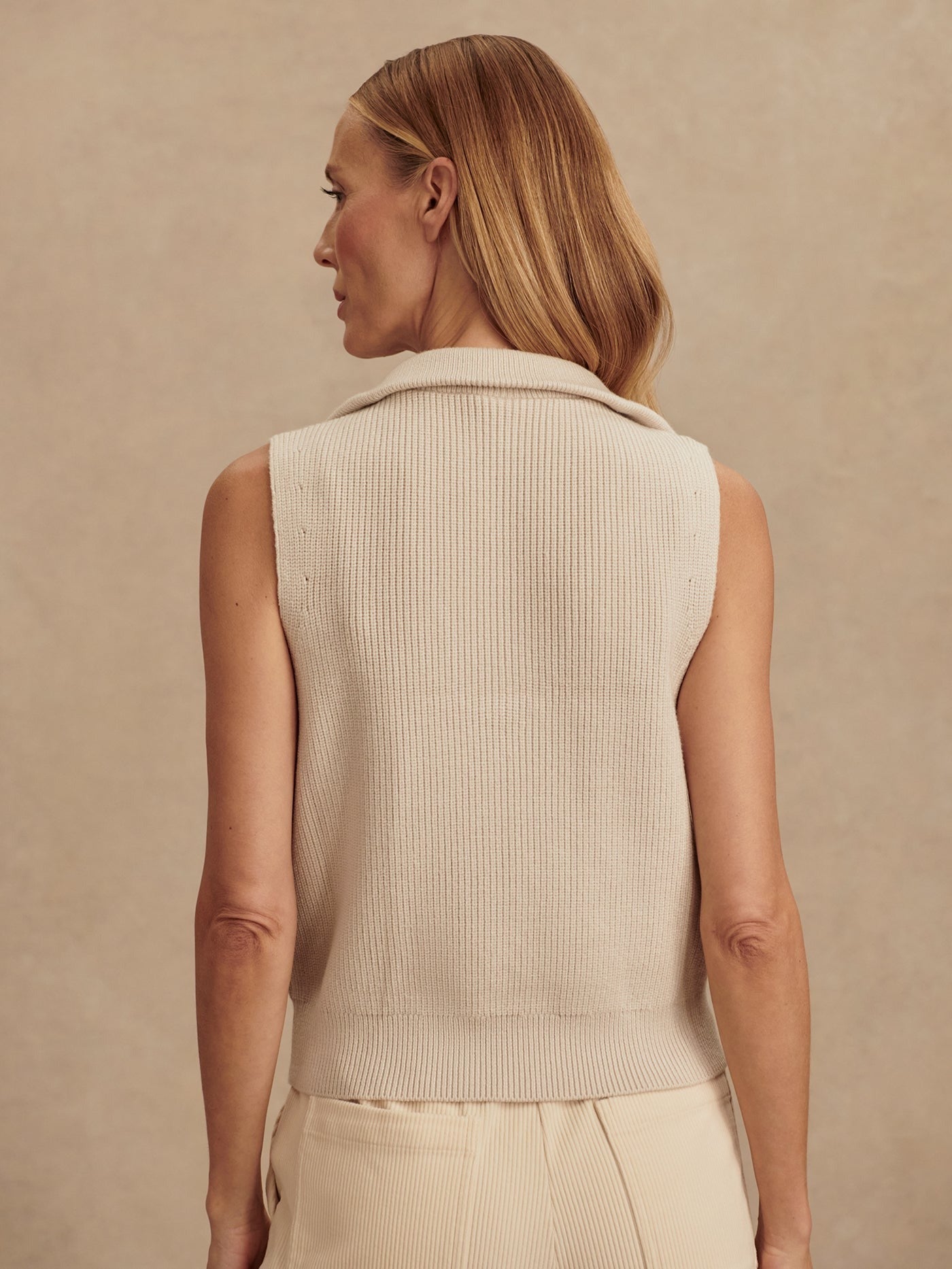 Varley Amina Half Zip Knit in Silver Birch