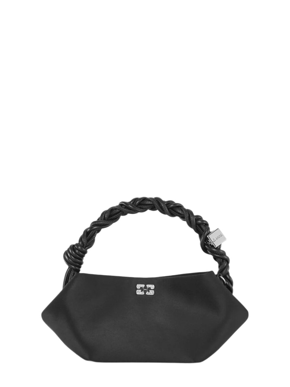 Ganni Bou Bag Mini Soir Satin in Black