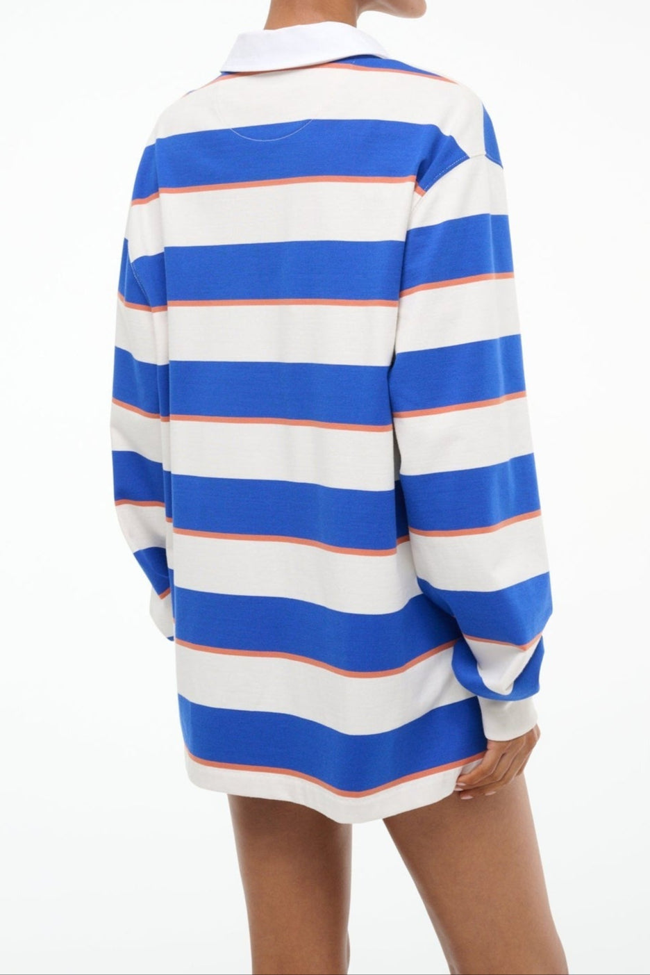 Staud Gavin Shirt in Yacht Rugby Stripe