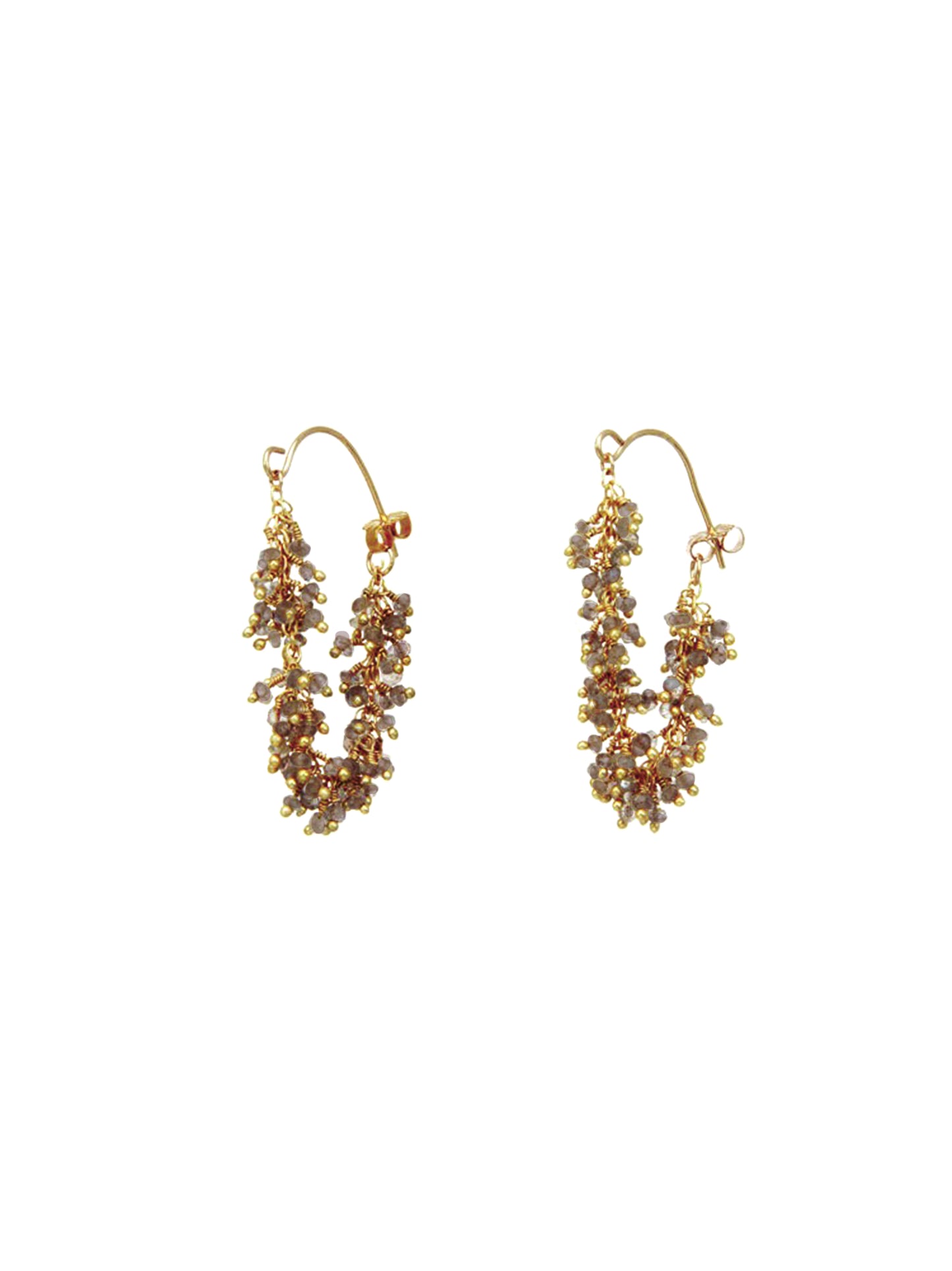 Catherine Weitzman Fringe Hoop Earrings Beaded (More Colors)