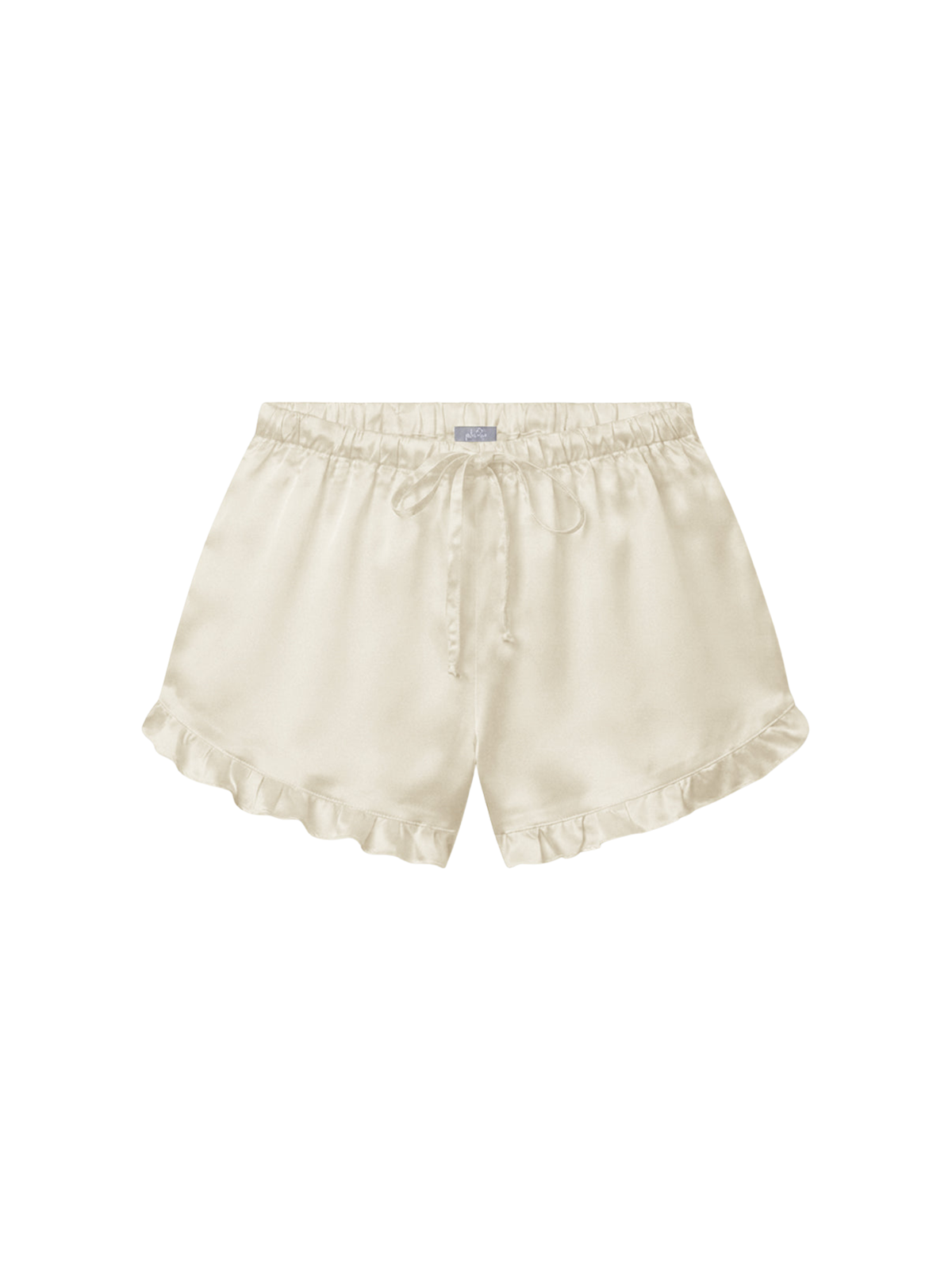PJ Harlow Stephanie Satin Shorts in Cloudy Butter