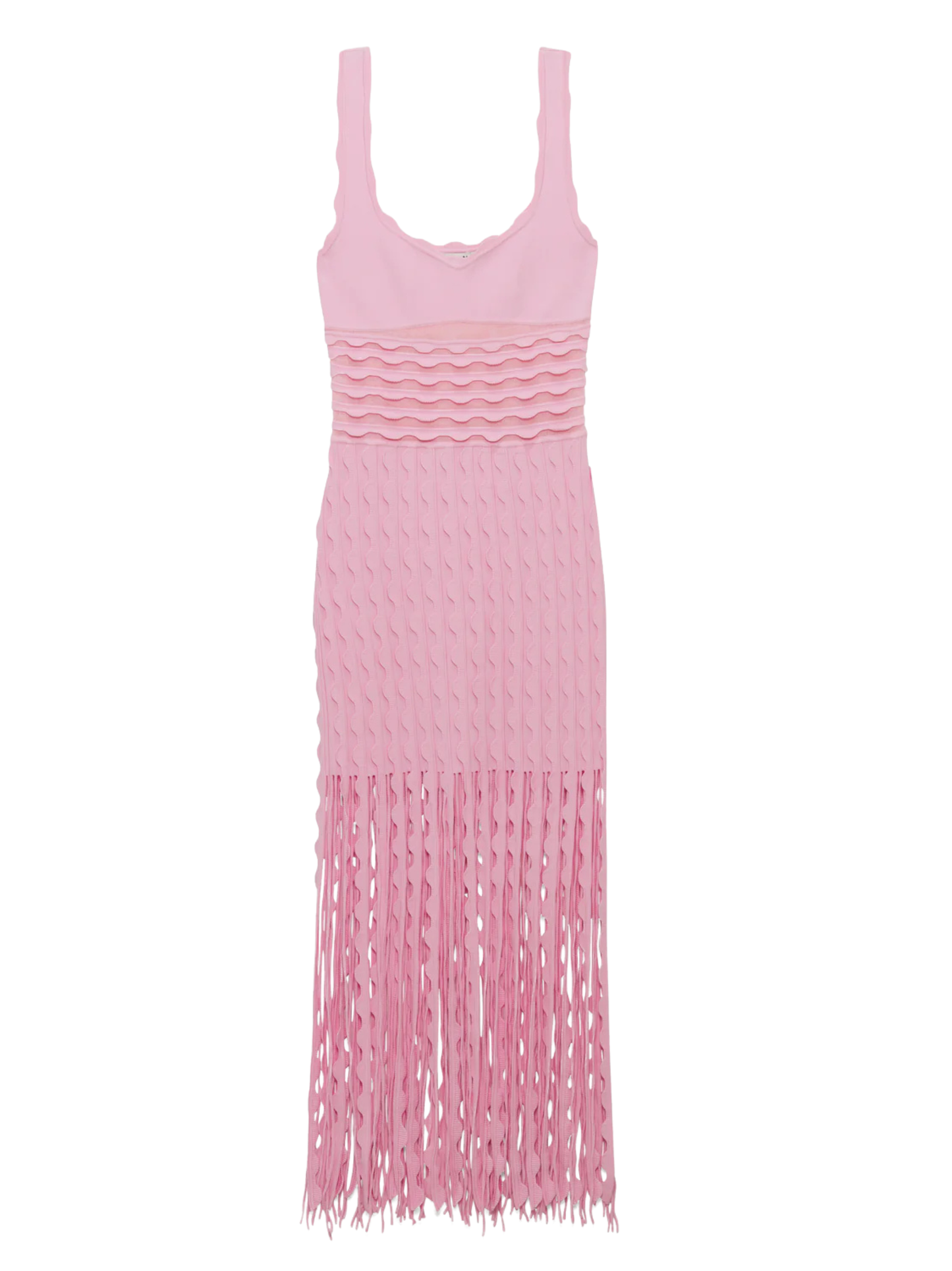 Vanna Scalloped Knit Mini Dress