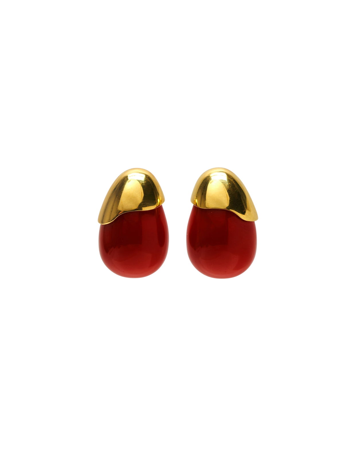 Toro Earrings in Vermillion
