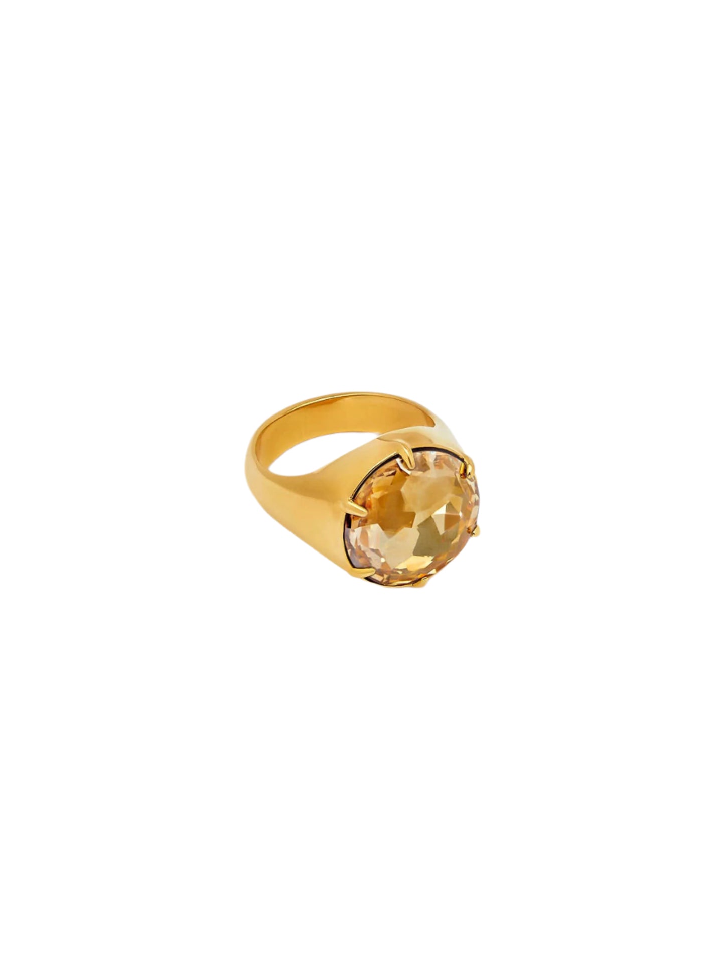 Oscar de la Renta Crystal Signet Ring in Crystal