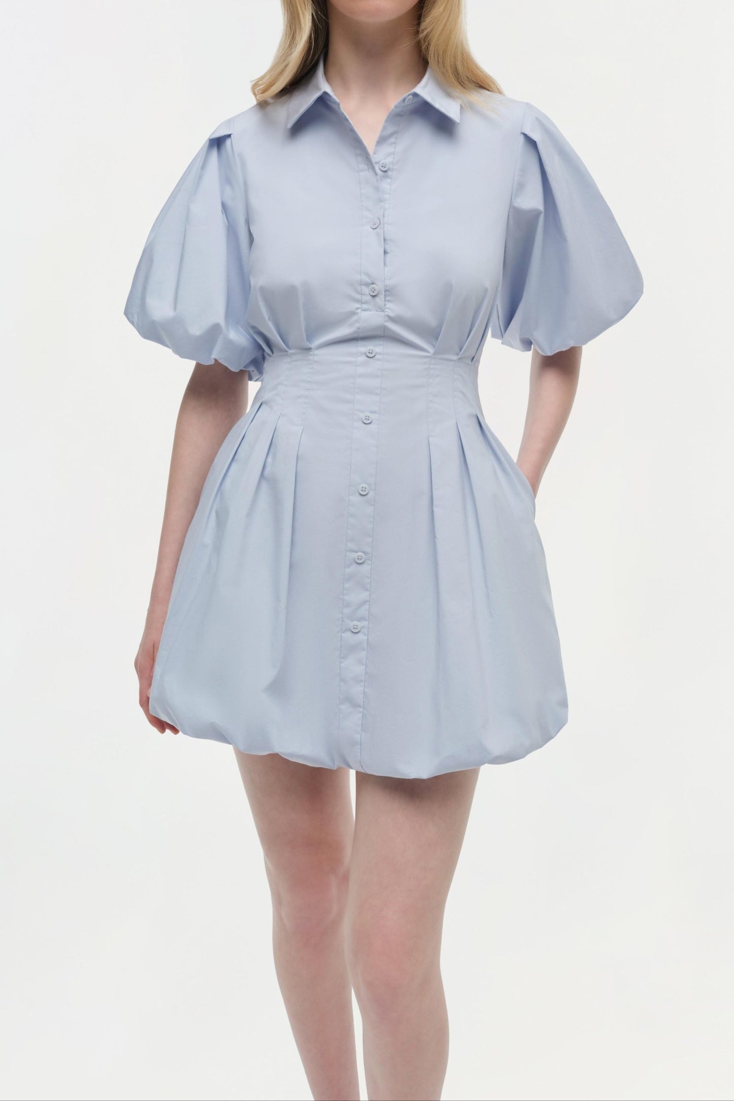 Simkhai Cleo Balloon Pintuck Mini Dress (More Colors)