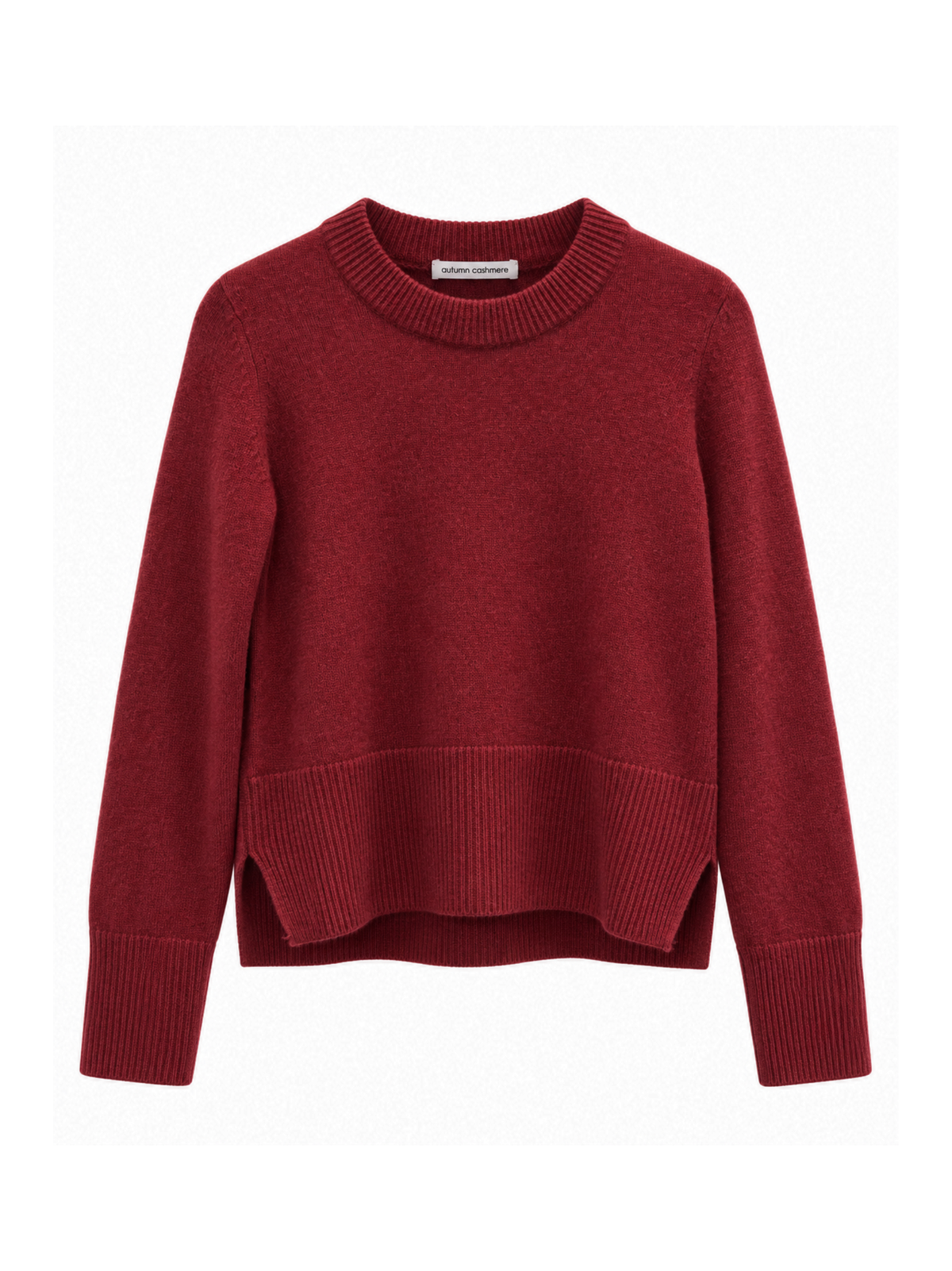 Autumn Cashmere Cropped Boxy Crew W/ Slits (More Colors)