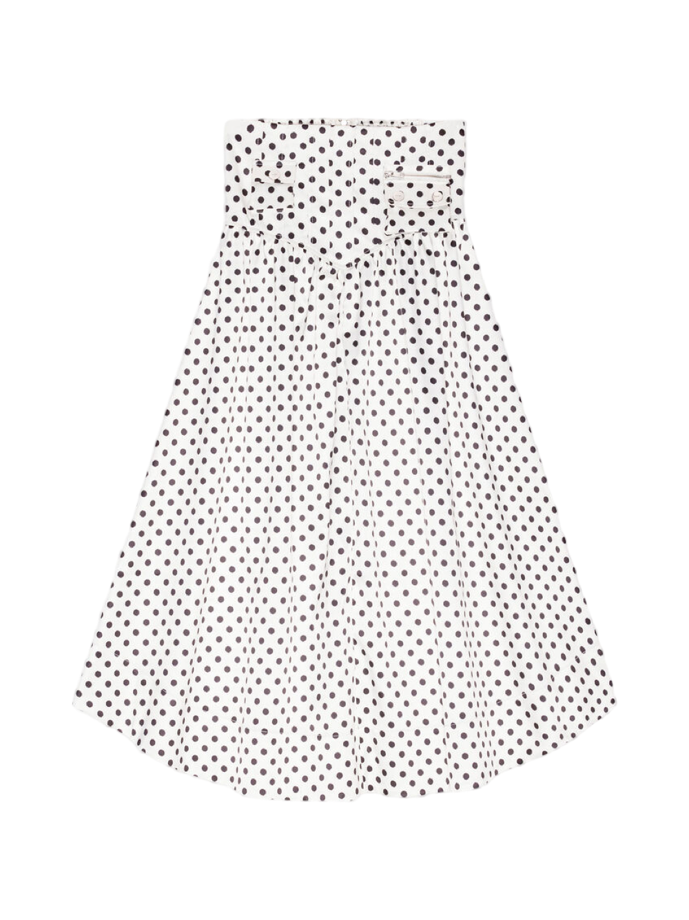 Ganni Printed Double Satin Long Pocket Skirt