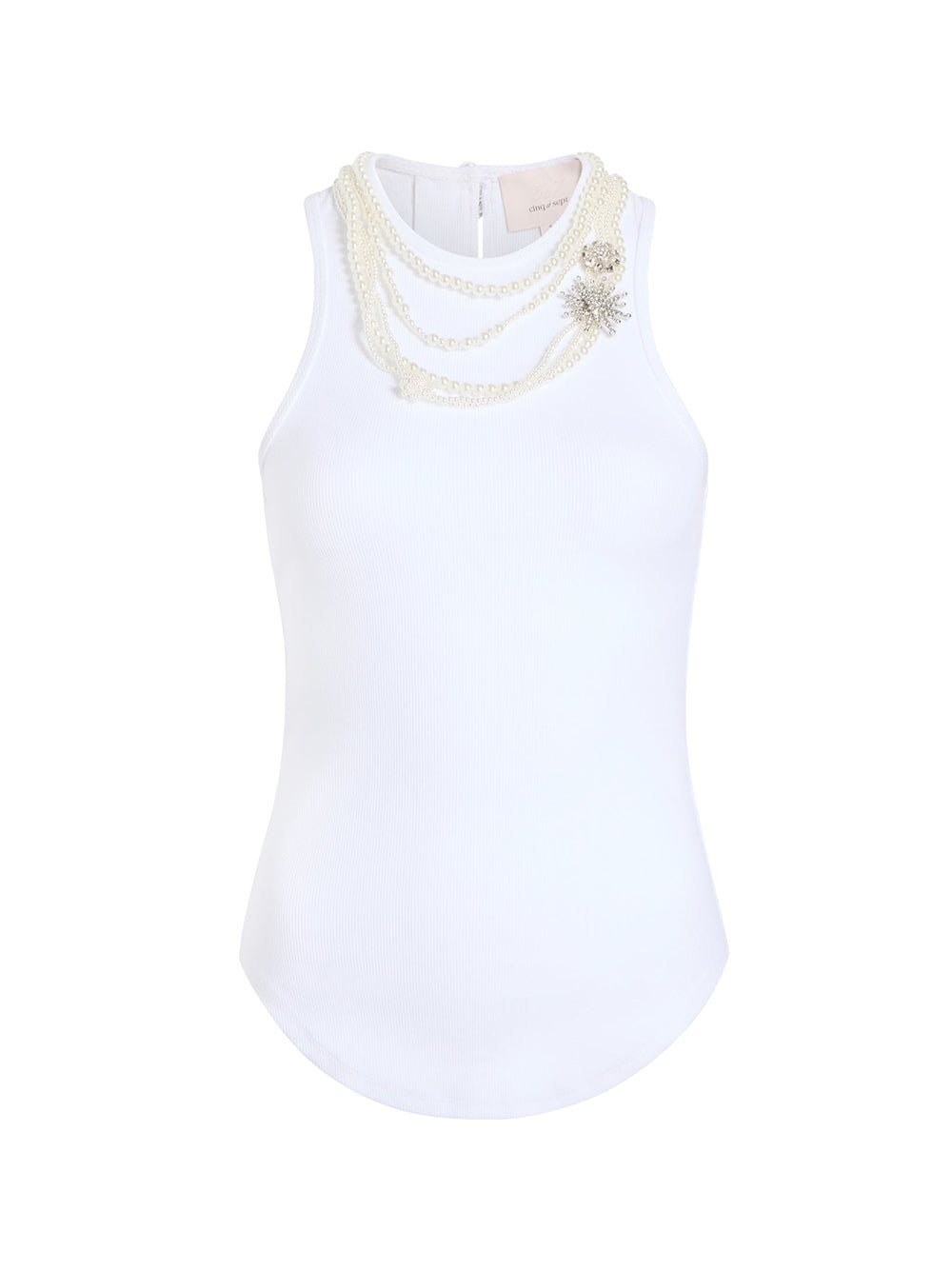 Cinq à Sept Pearl Chain Lizzie Tank in White – Leigh's of