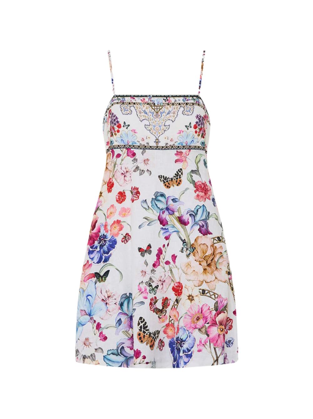 Camilla Short Square Neck Sundress in Monserrate Magic