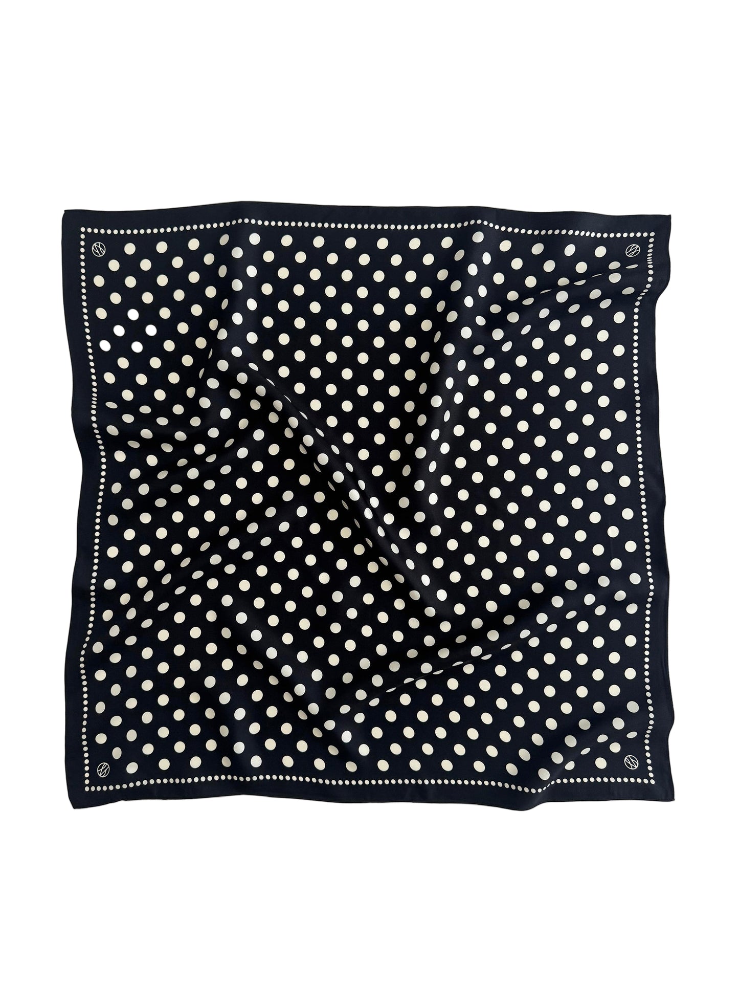 Lescarf Polkadot Scarf 65cm in Black