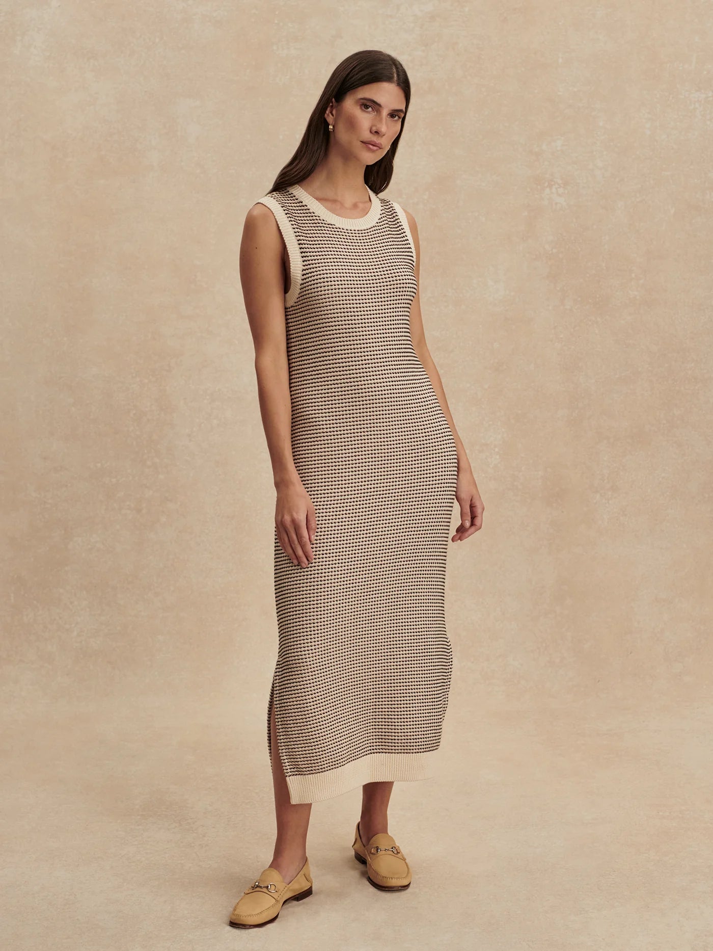 Varley Sadia Stitch Knit Dress in Birch