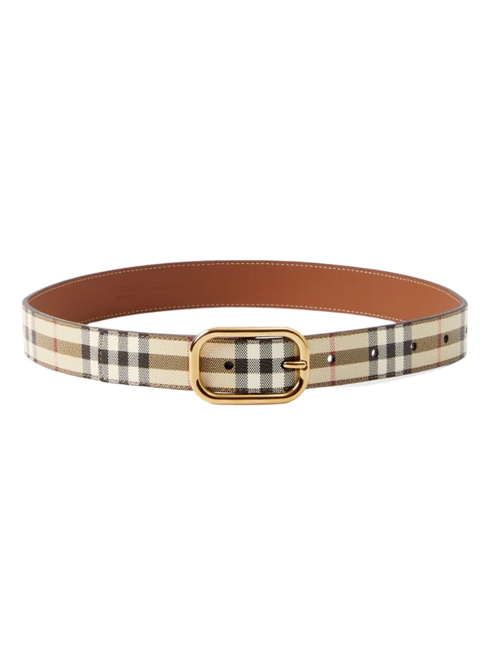 Burberry Check Belt in Archive Beige/Gold
