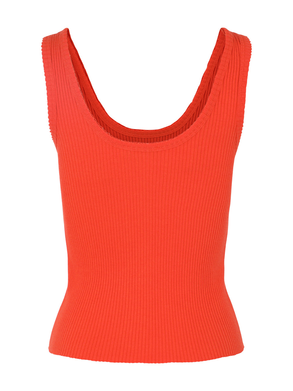 Vince Scoop Neck Rib Tank in Ruby Dusk