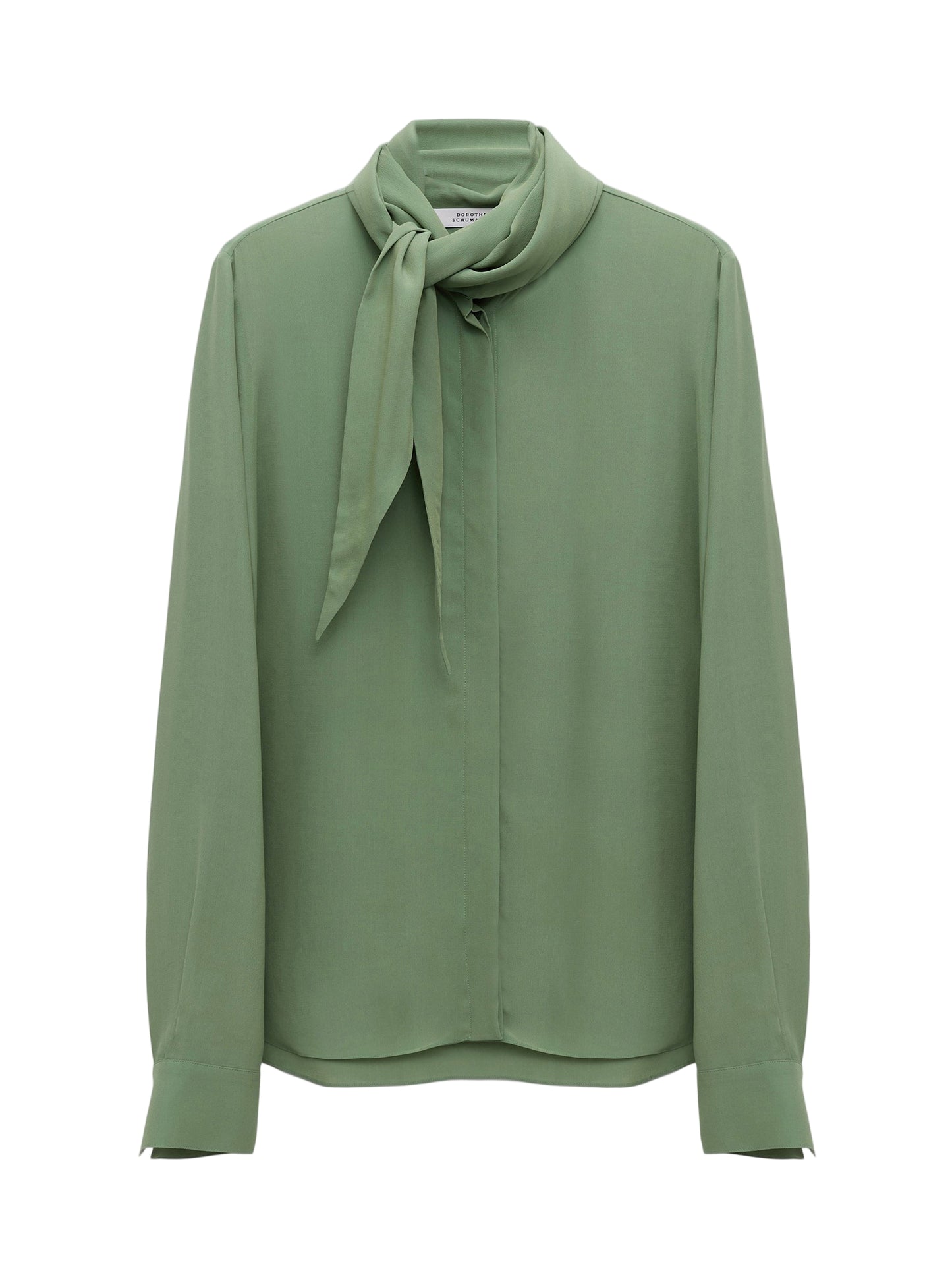 Dorothee Schumacher Soft Vibes Silk Scarf Blouse in Mistletoe