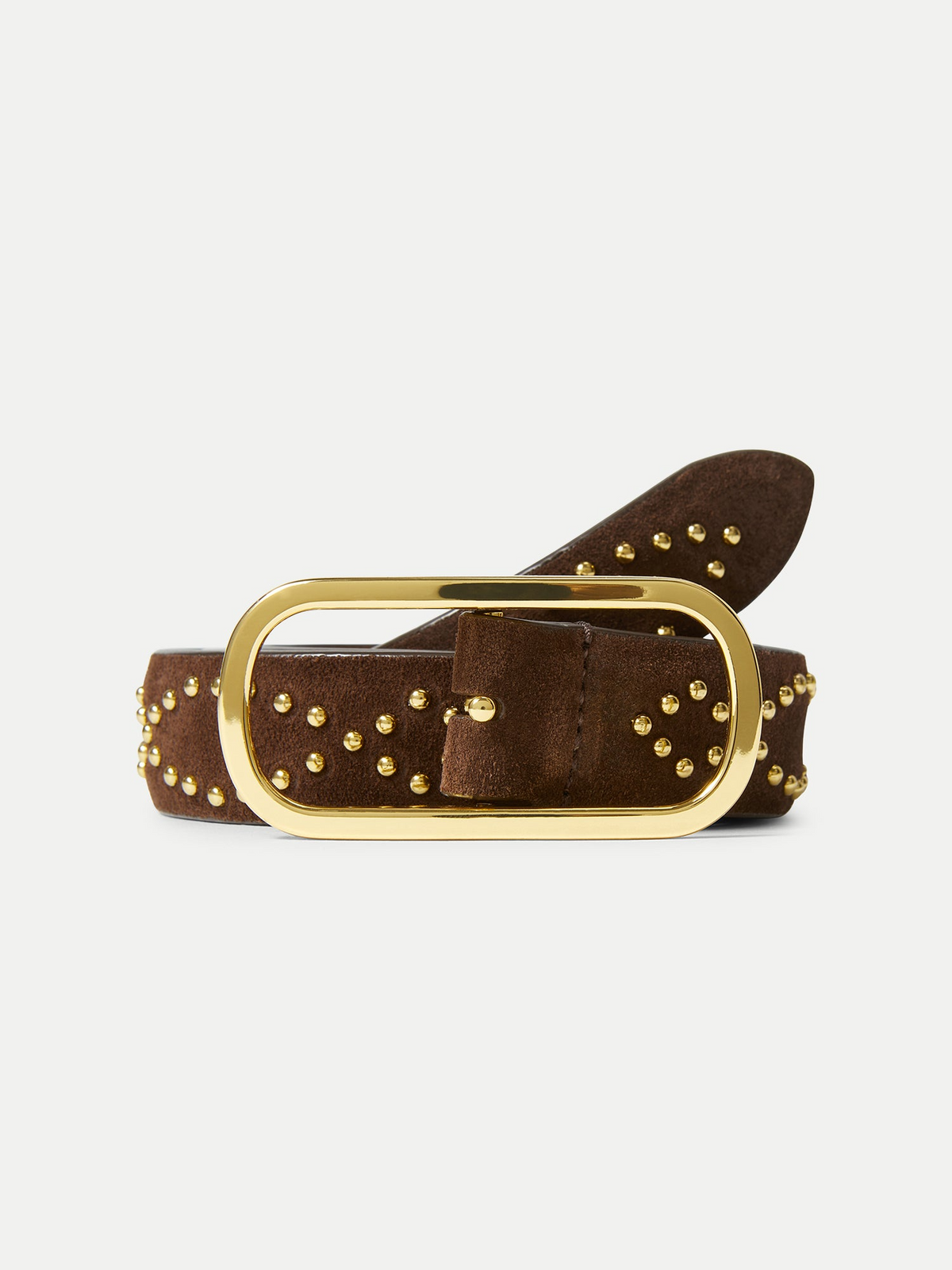 Veronica Beard Studded Loop Belt in Espresso