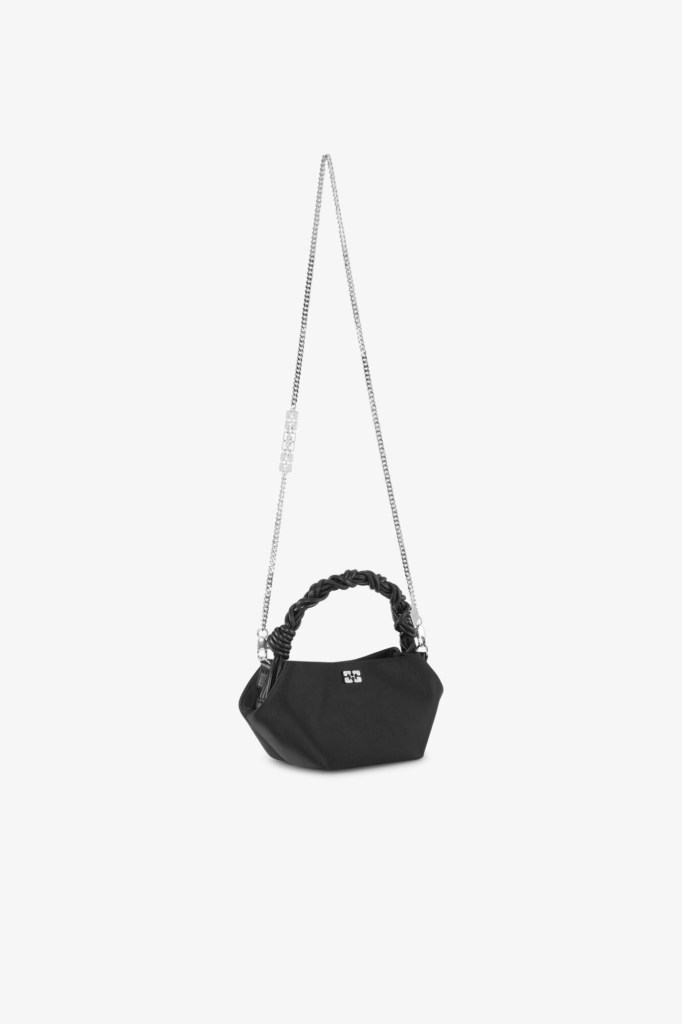 Ganni Bou Bag Mini Soir Satin in Black