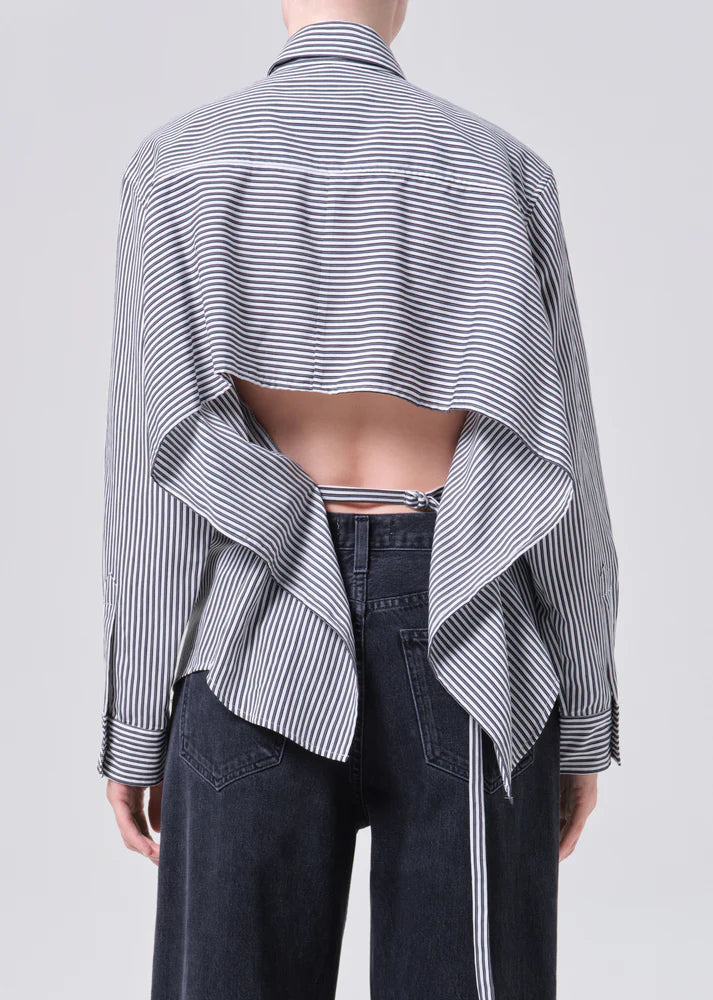 Agolde Theo Shirt in Solene Stripe