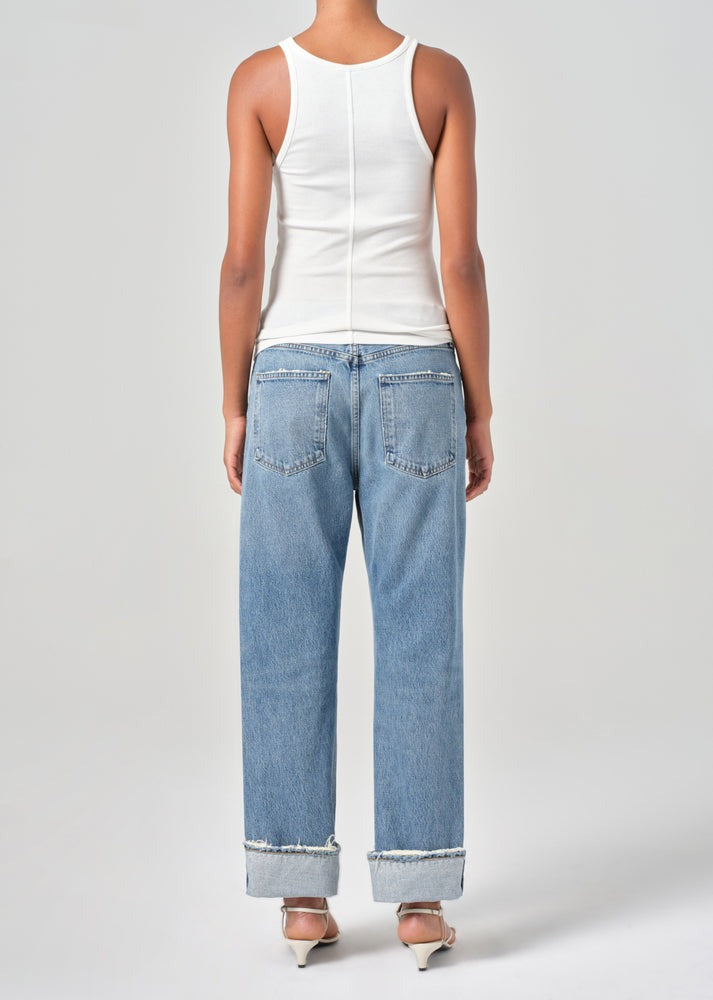 Agolde Fran Low Slung Straight Jean in Reign