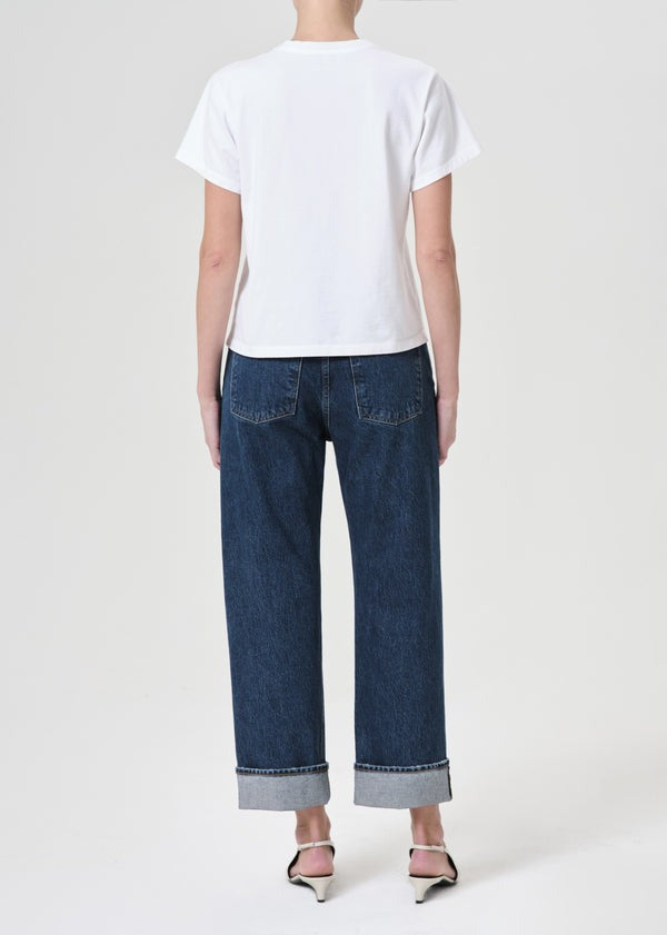 Agolde Fran Low Slung Straight Jean in Enamour (Dark Vintage Indigo)