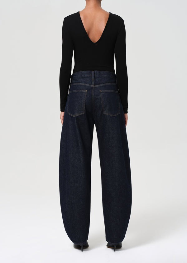 Agolde Luna High-Rise Pieced Taper Jean in Rinse