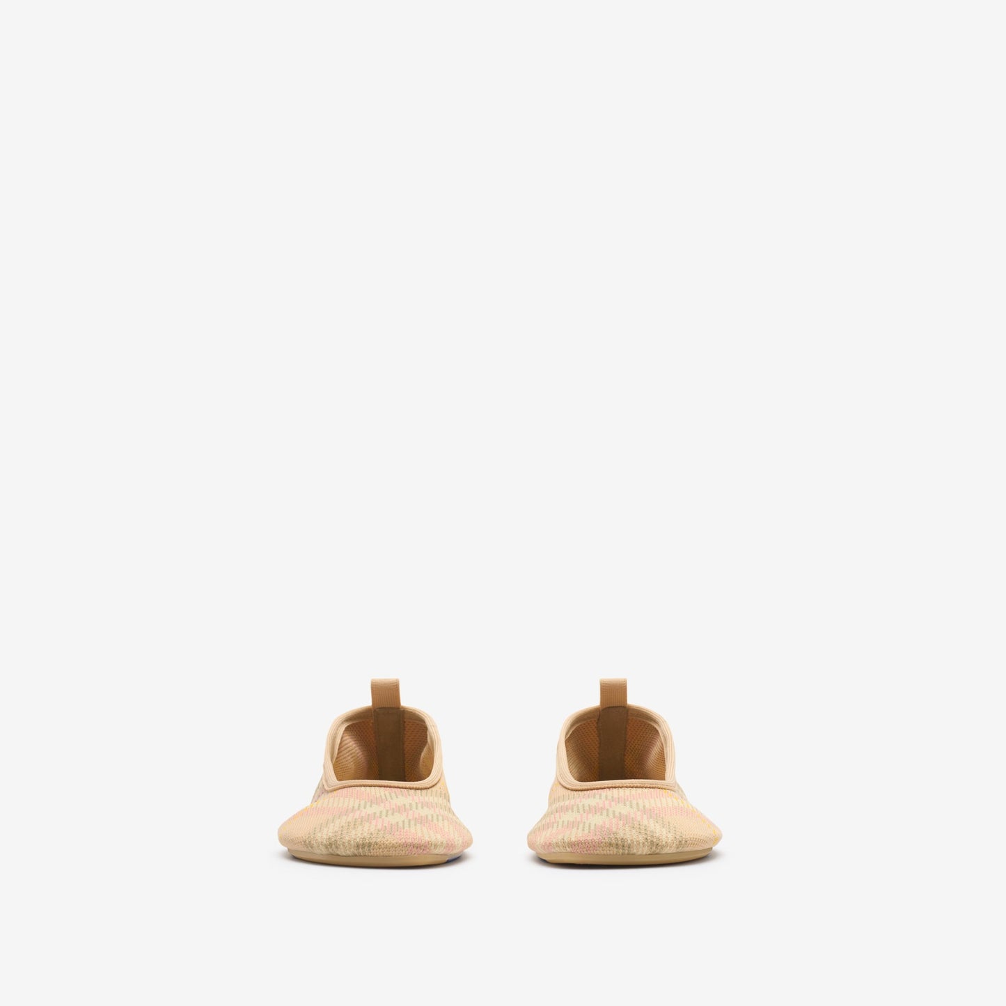 Burberry Check Knit Baby Ballerinas in Teacup