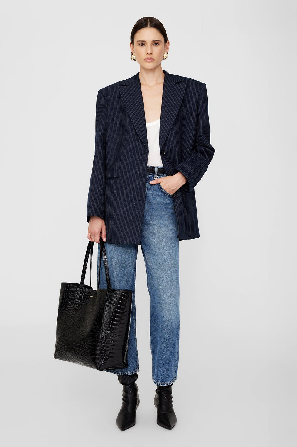 Anine Bing Elly Tote in Black