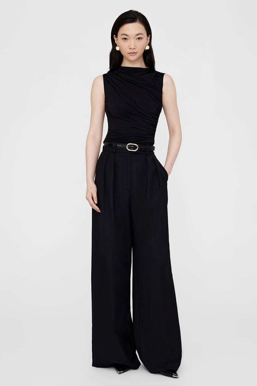 Anine Bing Lucia Top in Black