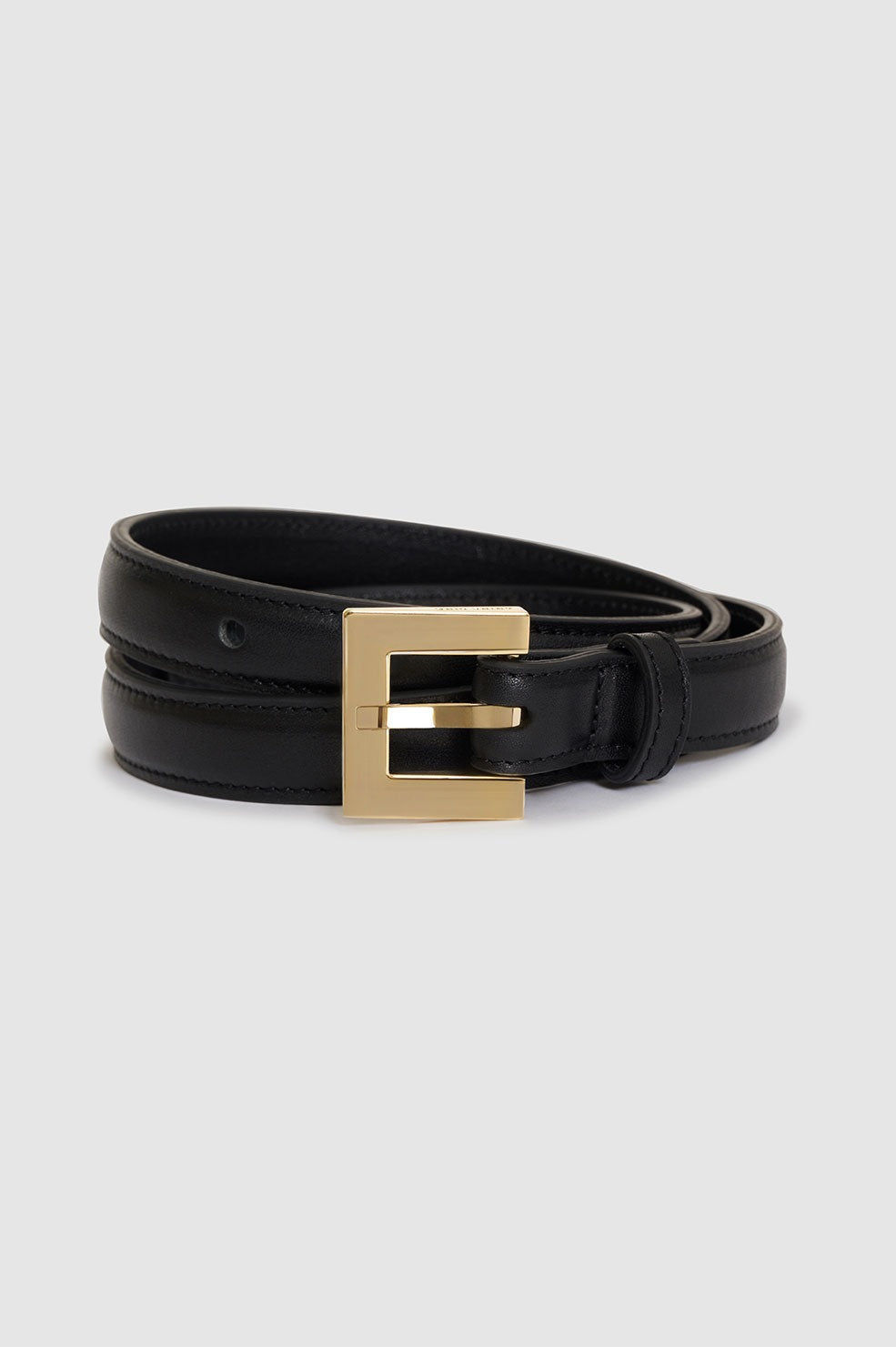 Anine Bing Nicola Belt in Black w/Gold
