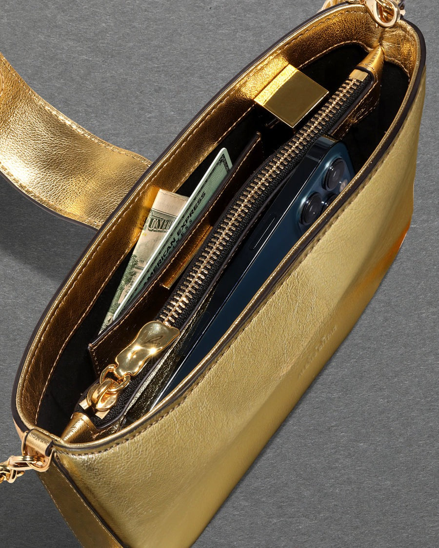 Alexis Bittar The Crumple Convertible in Gold