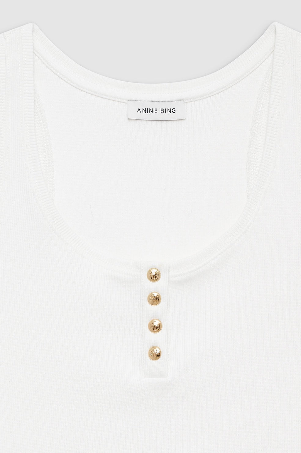 Anine Bing Alessia Tank in Ivory