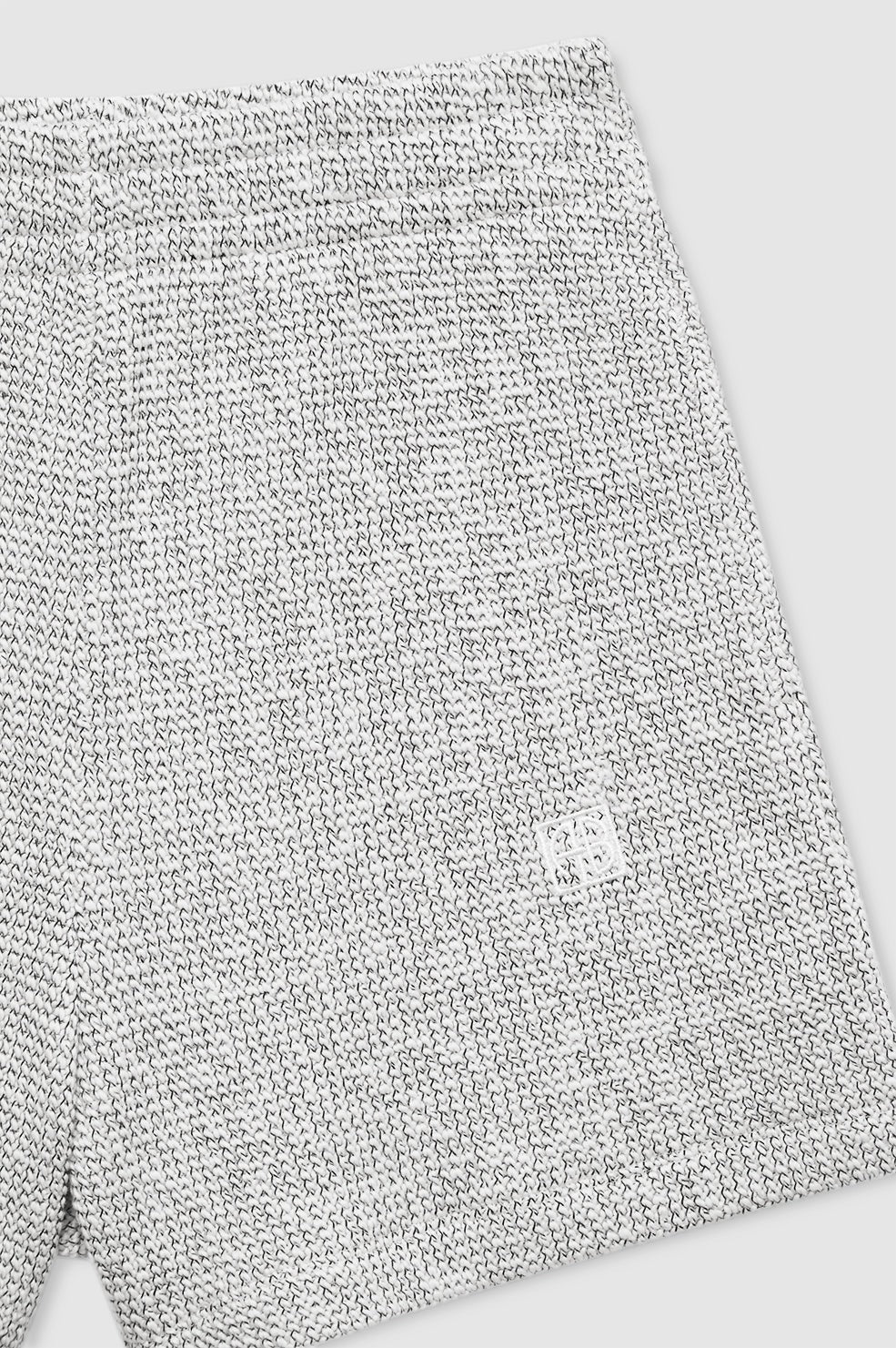 Anine Bing Kam Short Framed Monogram in White/Black