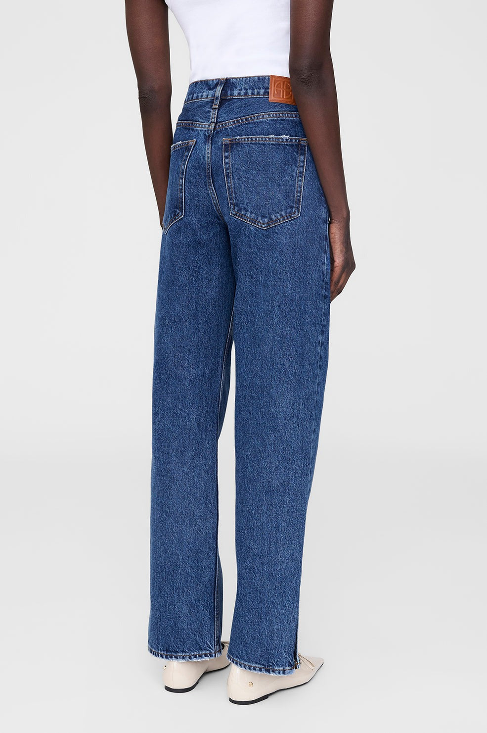 Anine Bing Roy Jean 31" in Washed Blue