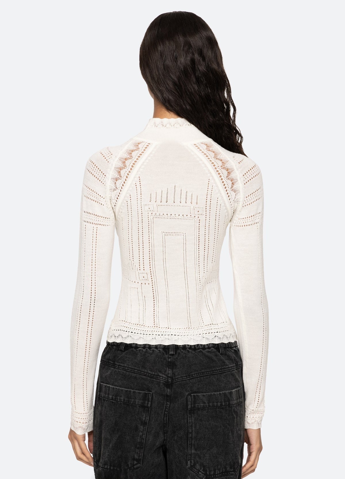 Sea Paxton Knit Turtleneck in Cream