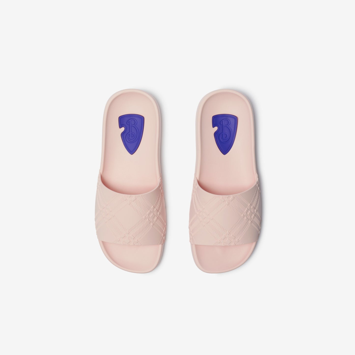 Burberry Embossed Check Dive Slides in Gloss