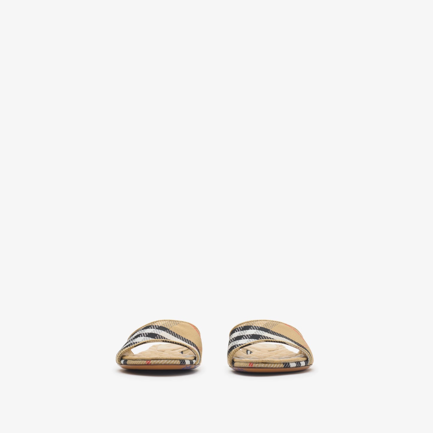 Burberry Check Sloane Slidesin Sand IP Check