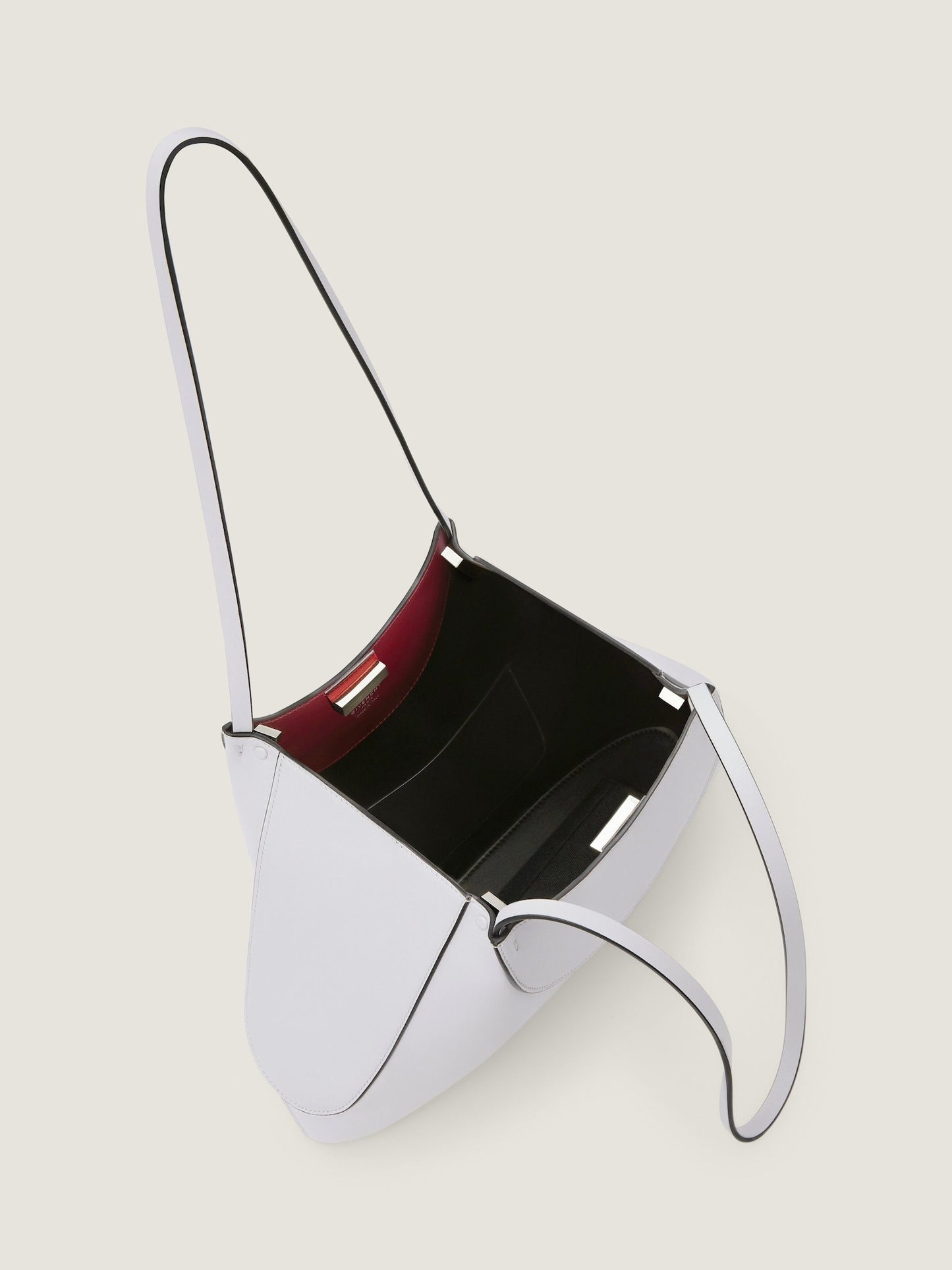 Givenchy Small Facet Tote Bag Grained Leather in Cloud Grey