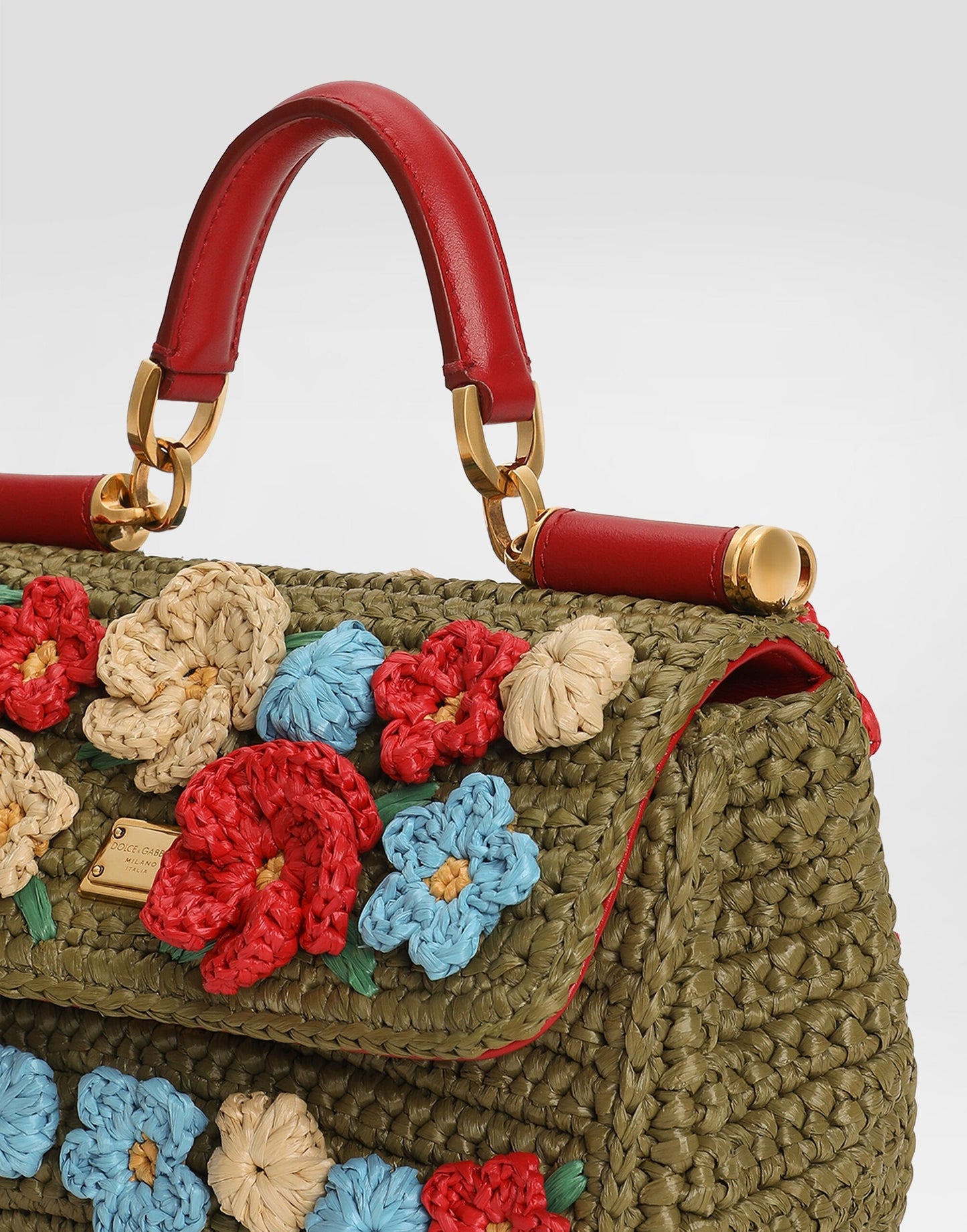Dolce & Gabbana Top Handle Bag in Green Multicolour