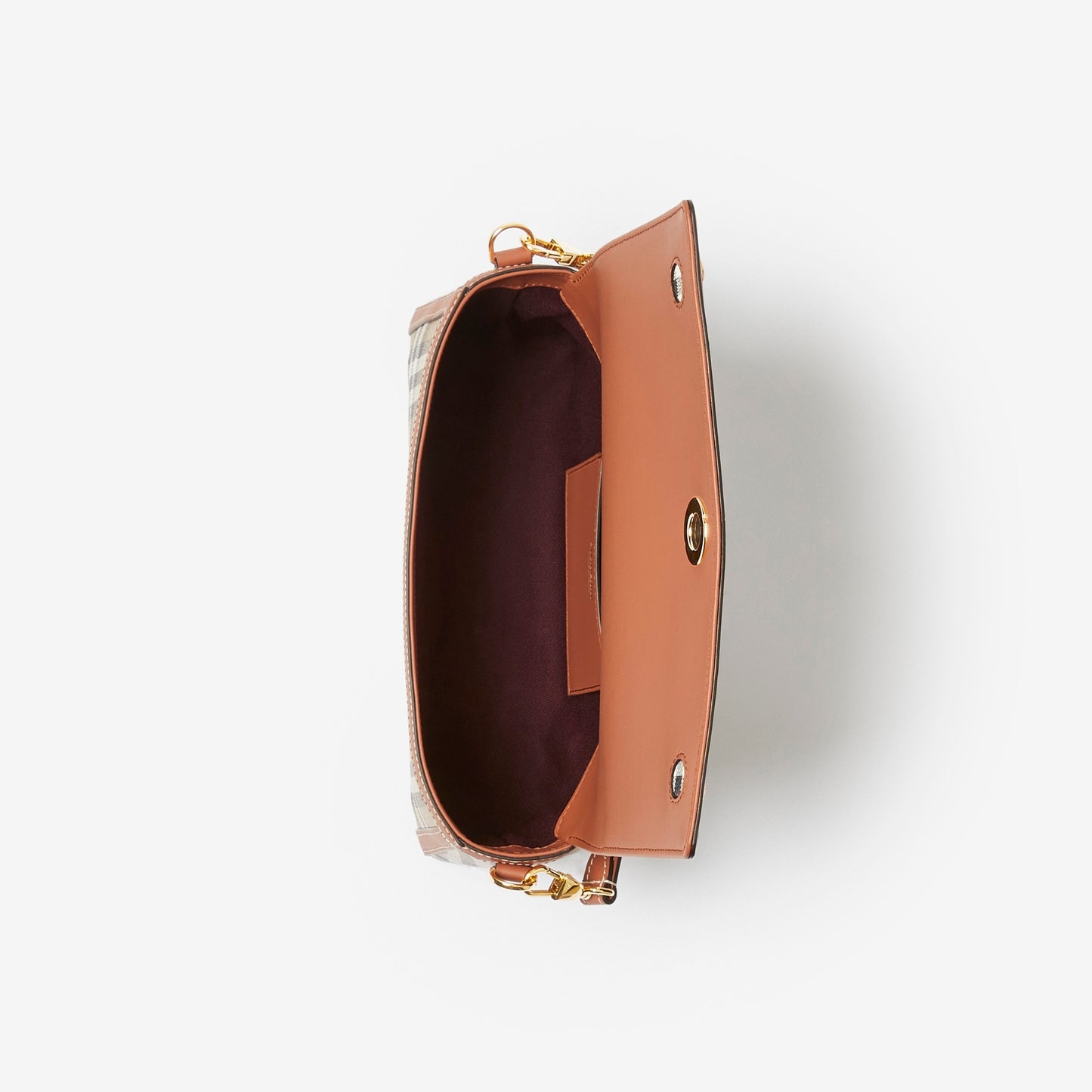 Burberry Top Handle Note Bag in Briar Brown