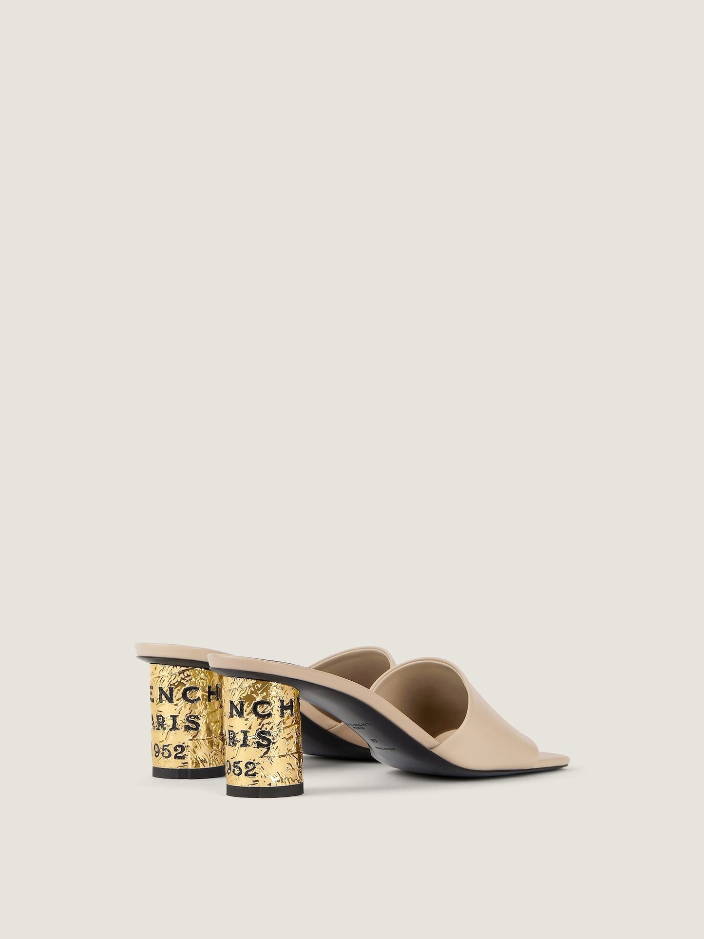 Givenchy Tape Heeled Mules Leather in Beige