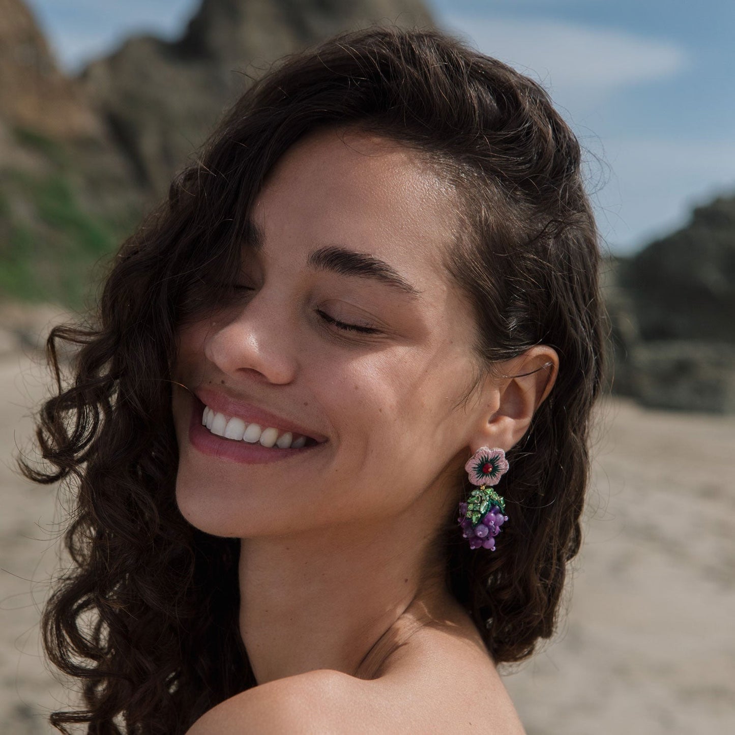 Mignonne Gavigan Petite Uva Earrings in Purple