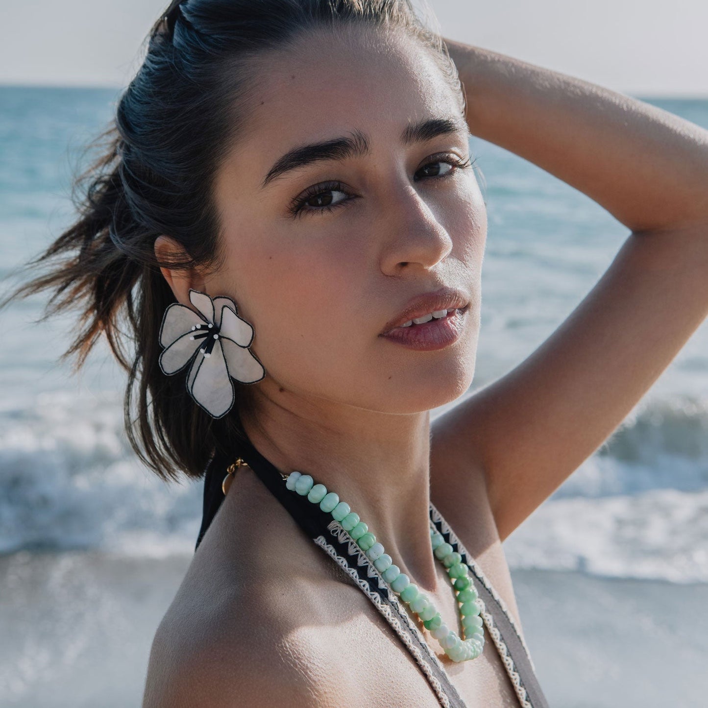 Mignonne Gavigan Raquel Earrings in White Black
