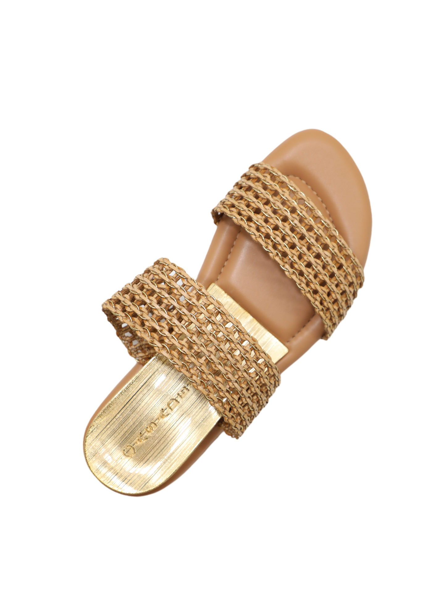 Casadei Zeppa Blade Goldeneye Sandal in Oro-Natural