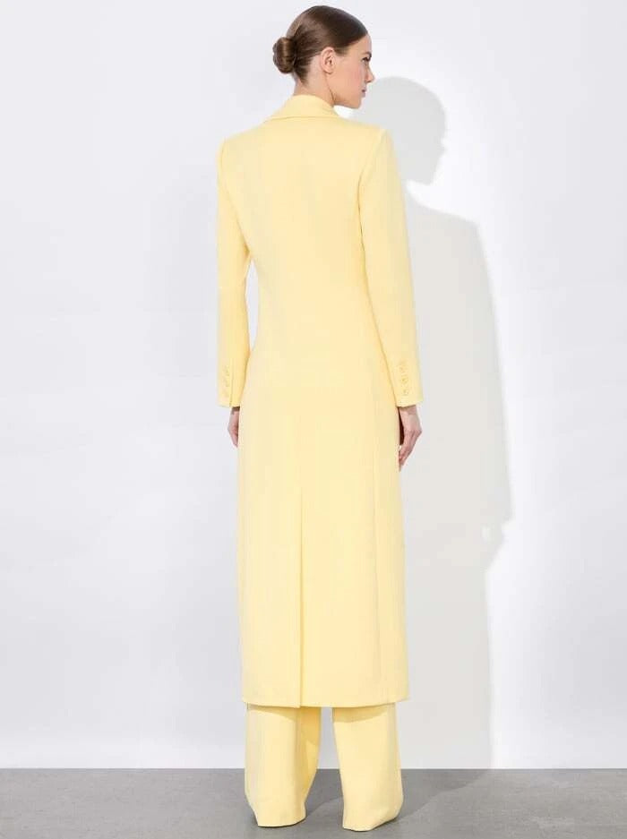 Alice + Olivia Macey Long Blazer in Butter