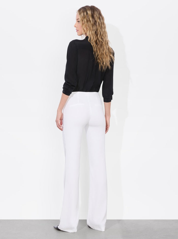 Alice + Olivia Teeny Bootcut Pant in Off White