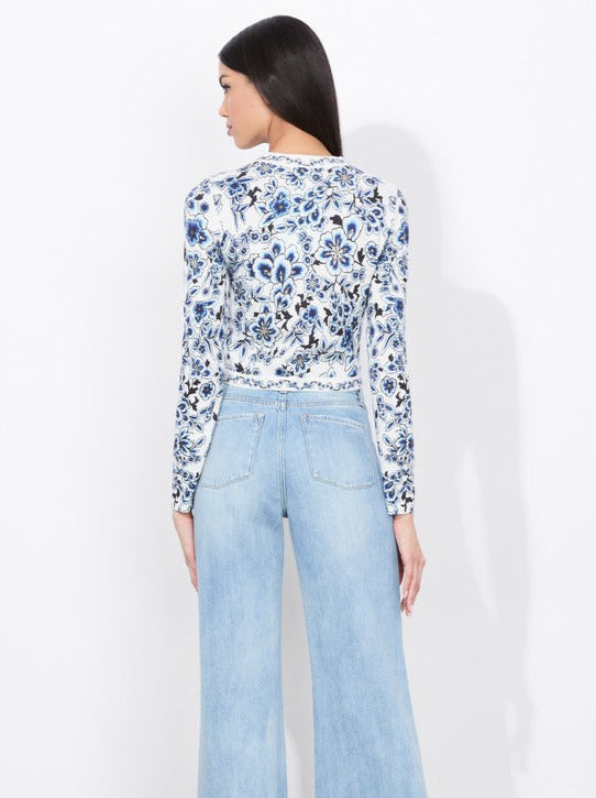 Alice + Olivia Carson Cardigan in Soft White Multi