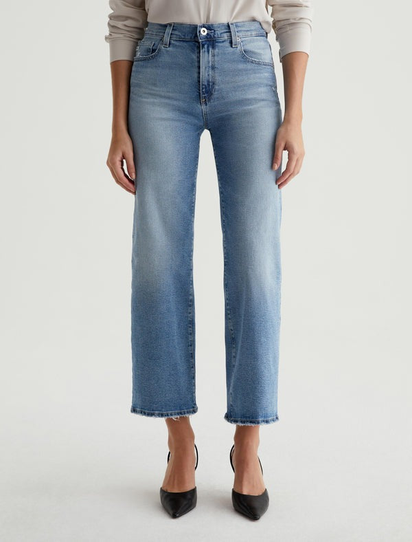 AG Jeans Saige Wide Leg Crop Jeans in Momento