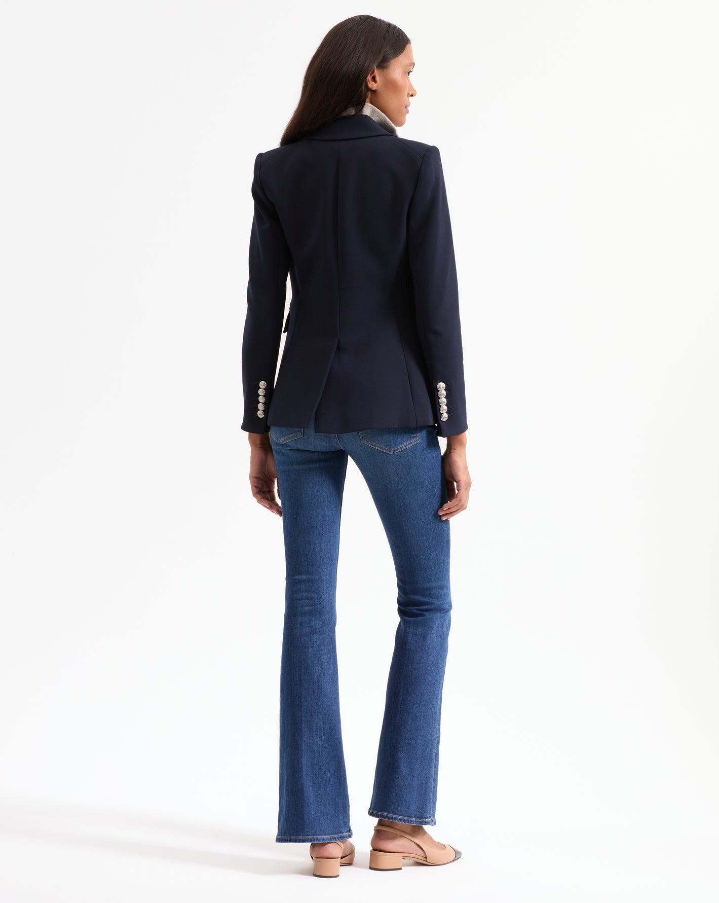 Veronica Beard Miller Dickey Jacket in Navy/Silver